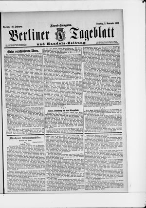 Berliner Tageblatt und Handels-Zeitung vom 02.11.1909