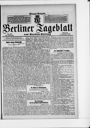 Berliner Tageblatt und Handels-Zeitung on Nov 3, 1909