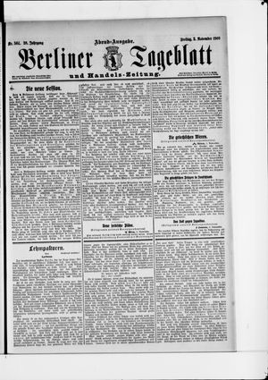 Berliner Tageblatt und Handels-Zeitung vom 05.11.1909