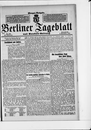 Berliner Tageblatt und Handels-Zeitung vom 06.11.1909