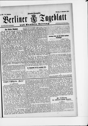 Berliner Tageblatt und Handels-Zeitung on Nov 8, 1909