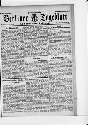 Berliner Tageblatt und Handels-Zeitung vom 10.11.1909