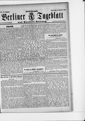 Berliner Tageblatt und Handels-Zeitung vom 11.11.1909
