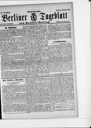 Berliner Tageblatt und Handels-Zeitung vom 12.11.1909