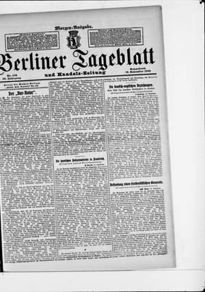 Berliner Tageblatt und Handels-Zeitung vom 13.11.1909