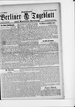 Berliner Tageblatt und Handels-Zeitung vom 13.11.1909
