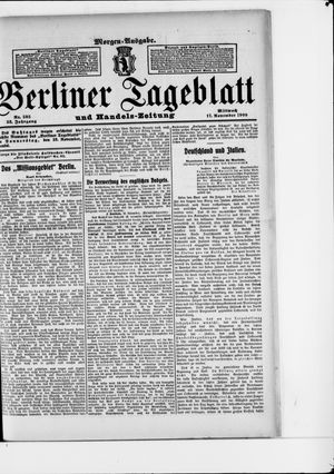 Berliner Tageblatt und Handels-Zeitung vom 17.11.1909