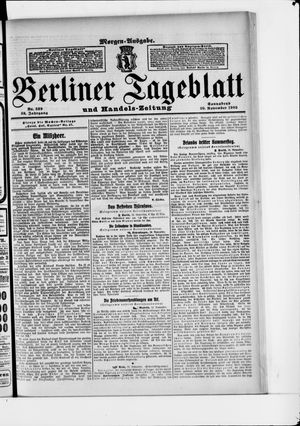 Berliner Tageblatt und Handels-Zeitung vom 19.11.1909
