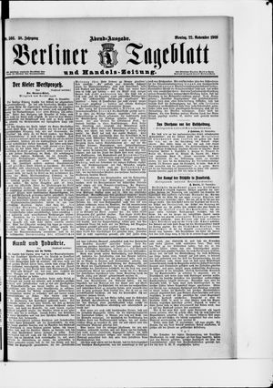 Berliner Tageblatt und Handels-Zeitung vom 22.11.1909