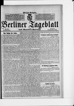 Berliner Tageblatt und Handels-Zeitung on Nov 23, 1909