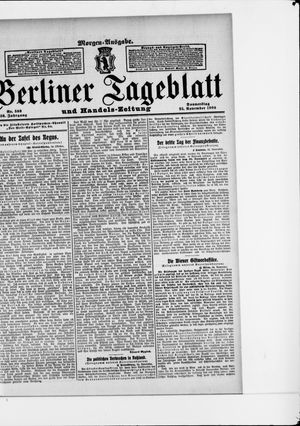 Berliner Tageblatt und Handels-Zeitung vom 25.11.1909