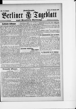 Berliner Tageblatt und Handels-Zeitung vom 26.11.1909