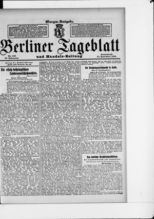Berliner Tageblatt und Handels-Zeitung vom 27.11.1909
