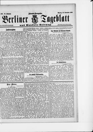 Berliner Tageblatt und Handels-Zeitung vom 29.11.1909