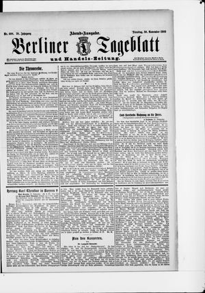 Berliner Tageblatt und Handels-Zeitung vom 30.11.1909