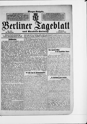 Berliner Tageblatt und Handels-Zeitung vom 01.12.1909