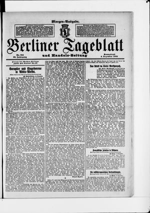 Berliner Tageblatt und Handels-Zeitung vom 04.12.1909