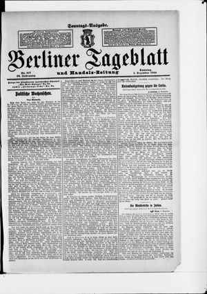 Berliner Tageblatt und Handels-Zeitung vom 05.12.1909