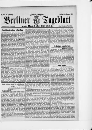 Berliner Tageblatt und Handels-Zeitung vom 10.12.1909