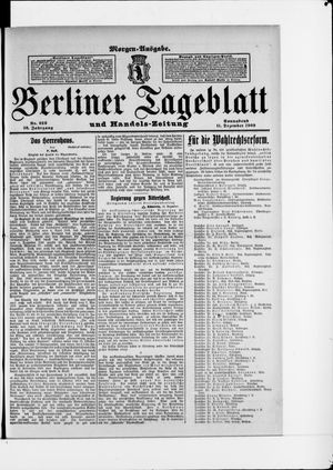 Berliner Tageblatt und Handels-Zeitung vom 11.12.1909
