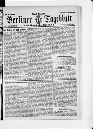 Berliner Tageblatt und Handels-Zeitung vom 11.12.1909