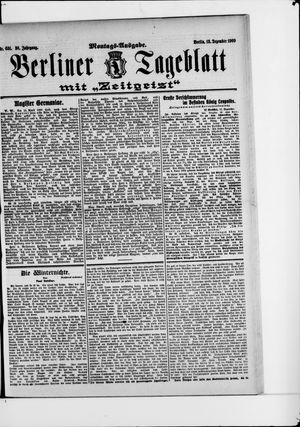 Berliner Tageblatt und Handels-Zeitung vom 13.12.1909
