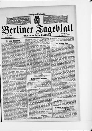Berliner Tageblatt und Handels-Zeitung vom 14.12.1909