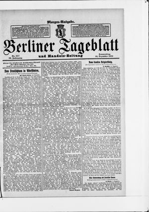 Berliner Tageblatt und Handels-Zeitung vom 16.12.1909