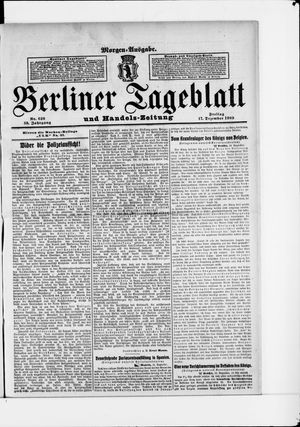 Berliner Tageblatt und Handels-Zeitung vom 17.12.1909