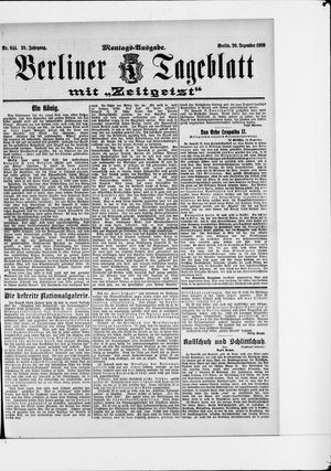 Berliner Tageblatt und Handels-Zeitung vom 20.12.1909