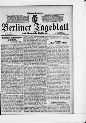Berliner Tageblatt und Handels-Zeitung vom 21.12.1909