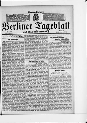 Berliner Tageblatt und Handels-Zeitung vom 22.12.1909
