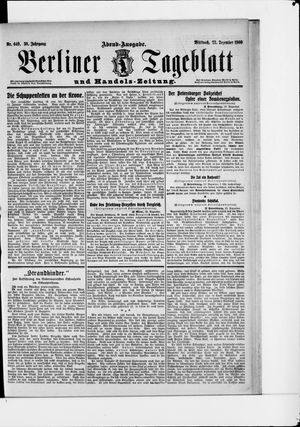 Berliner Tageblatt und Handels-Zeitung vom 22.12.1909