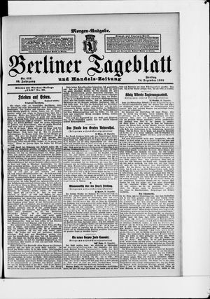 Berliner Tageblatt und Handels-Zeitung vom 24.12.1909