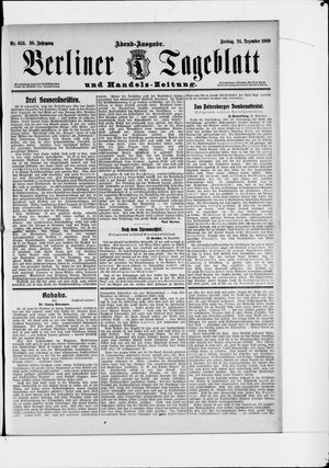 Berliner Tageblatt und Handels-Zeitung vom 24.12.1909