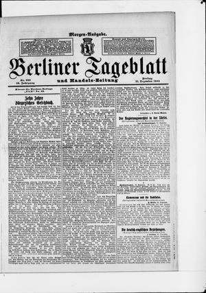 Berliner Tageblatt und Handels-Zeitung vom 31.12.1909