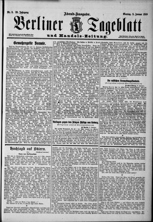 Berliner Tageblatt und Handels-Zeitung vom 03.01.1910
