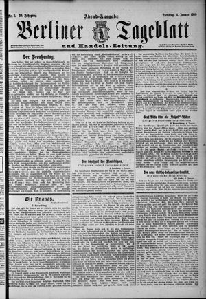 Berliner Tageblatt und Handels-Zeitung vom 04.01.1910