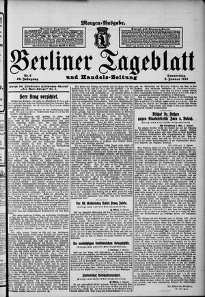 Berliner Tageblatt und Handels-Zeitung vom 06.01.1910