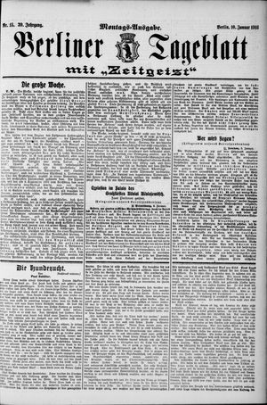 Berliner Tageblatt und Handels-Zeitung vom 10.01.1910