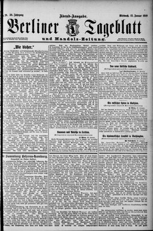Berliner Tageblatt und Handels-Zeitung vom 12.01.1910