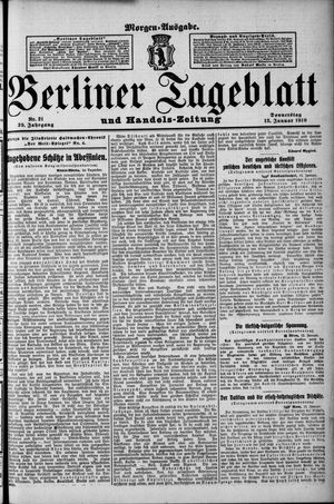 Berliner Tageblatt und Handels-Zeitung vom 13.01.1910