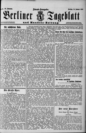 Berliner Tageblatt und Handels-Zeitung vom 14.01.1910