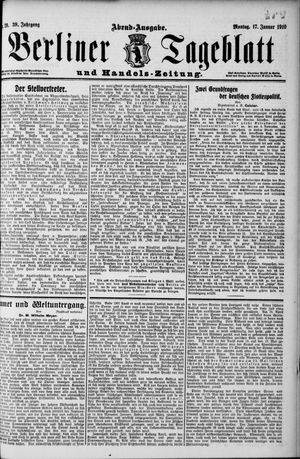 Berliner Tageblatt und Handels-Zeitung vom 17.01.1910