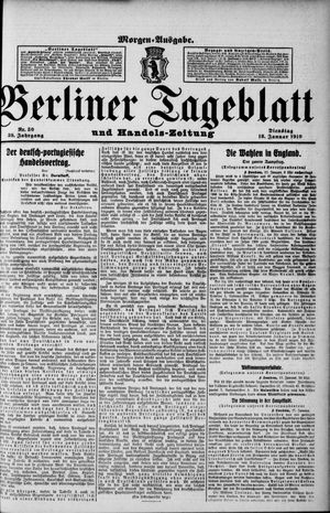 Berliner Tageblatt und Handels-Zeitung on Jan 18, 1910