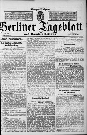 Berliner Tageblatt und Handels-Zeitung vom 19.01.1910