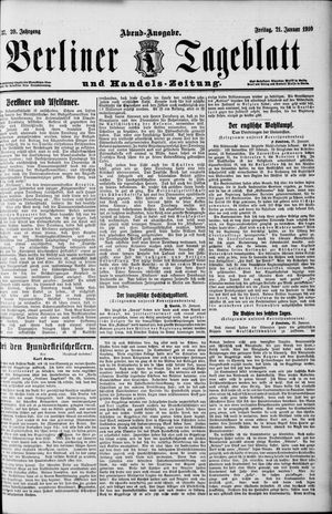 Berliner Tageblatt und Handels-Zeitung on Jan 21, 1910