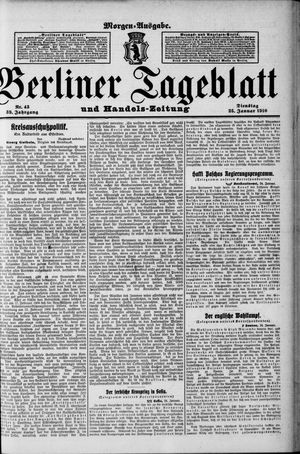 Berliner Tageblatt und Handels-Zeitung vom 25.01.1910