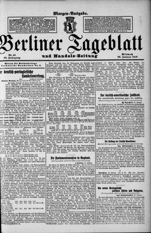 Berliner Tageblatt und Handels-Zeitung on Jan 26, 1910