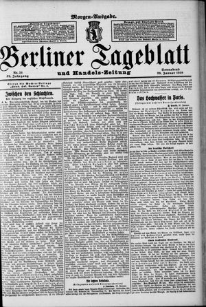 Berliner Tageblatt und Handels-Zeitung on Jan 29, 1910